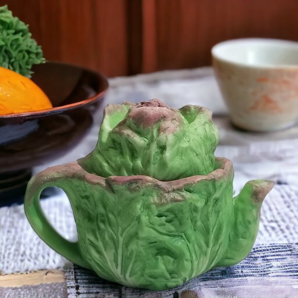 Miniature Ceramic Tea Pots Fruit/Vegetable & Flower With Removable Lid 4pcs Set - Picture 7 of 16